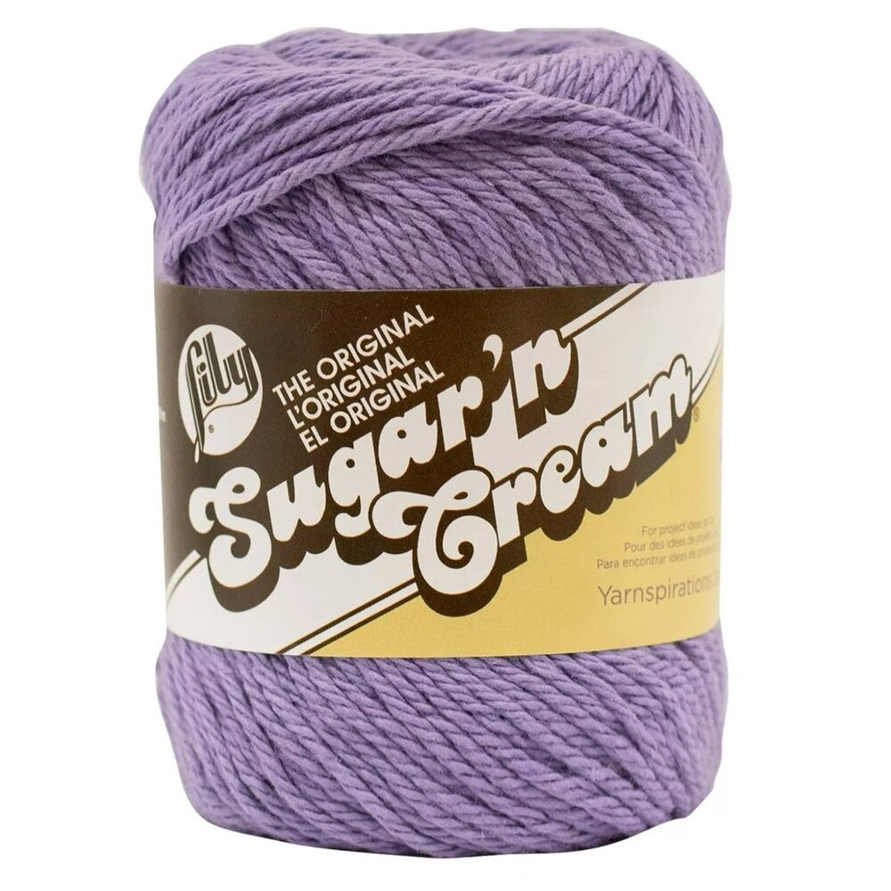 Lily Spinrite Sugars N Cream Yarn Solids "Hot Purple" For Knitting‎ & Crocheting